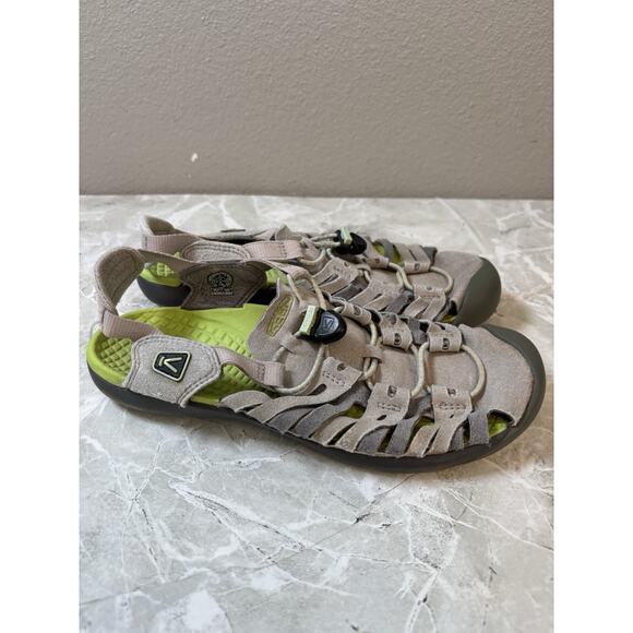 Keen Cypress Sandals Womens 8 Tan Gray Closed Toe Arch Support EVA Footbed Sport - Picture 2 of 7